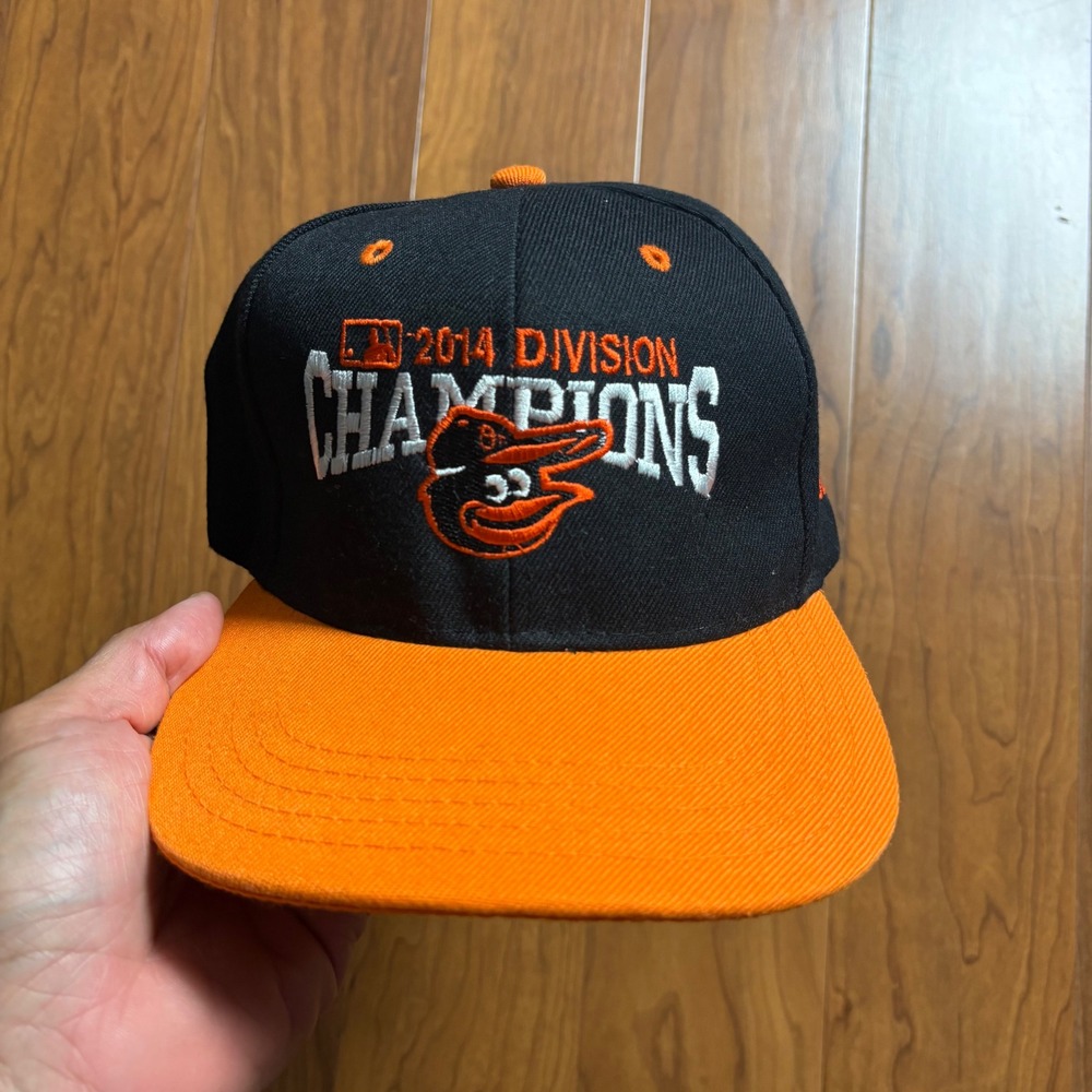 Baltimore Orioles 2014 Division Champions Snapback Hat Black Orange MLB Cap